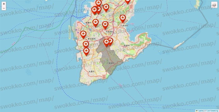 沖縄県のキャンドゥ（Can★Do）の店舗地図