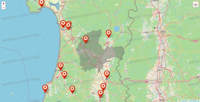 秋田県のキャンドゥ（Can★Do）の店舗地図
