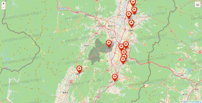 山形県のキャンドゥ（Can★Do）の店舗地図