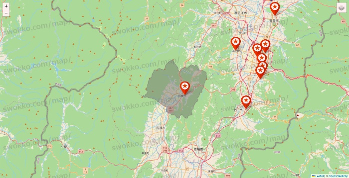 山形県のキャンドゥ（Can★Do）の店舗地図