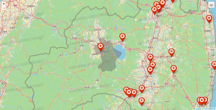 福島県のキャンドゥ（Can★Do）の店舗地図