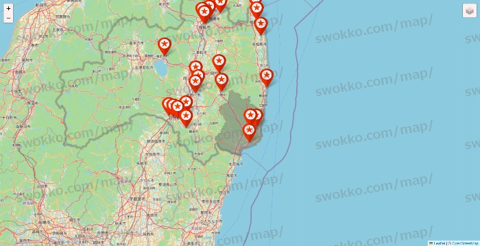 福島県のキャンドゥ（Can★Do）の店舗地図