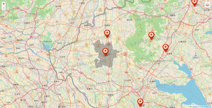 茨城県のキャンドゥ（Can★Do）の店舗地図