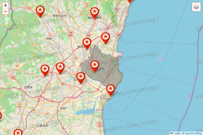 茨城県のキャンドゥ（Can★Do）の店舗地図
