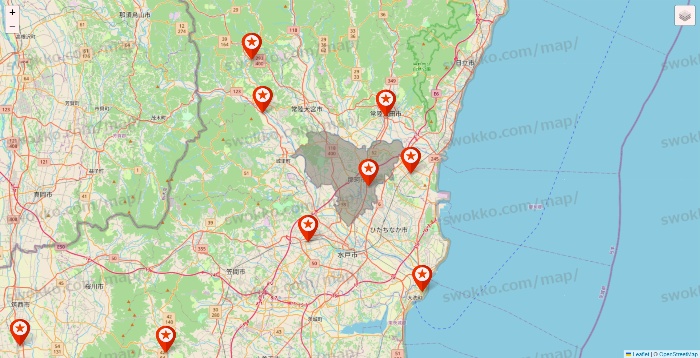 茨城県のキャンドゥ（Can★Do）の店舗地図