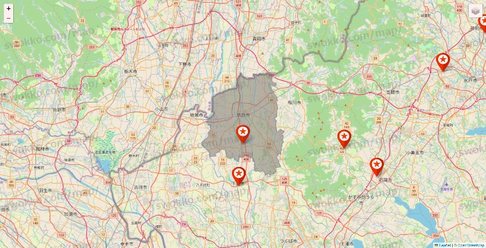 茨城県のキャンドゥ（Can★Do）の店舗地図
