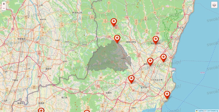 茨城県のキャンドゥ（Can★Do）の店舗地図
