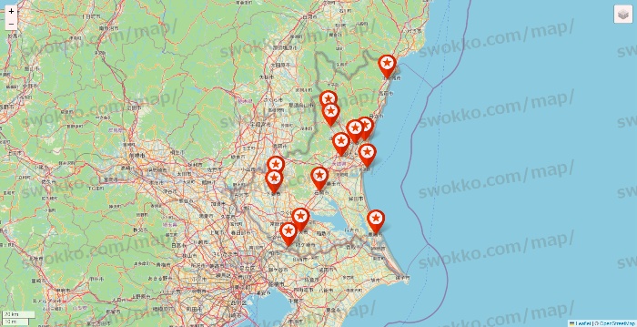 茨城県のキャンドゥ（Can★Do）の店舗地図