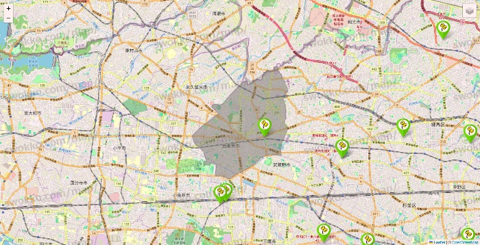 東京都のケア21の施設地図