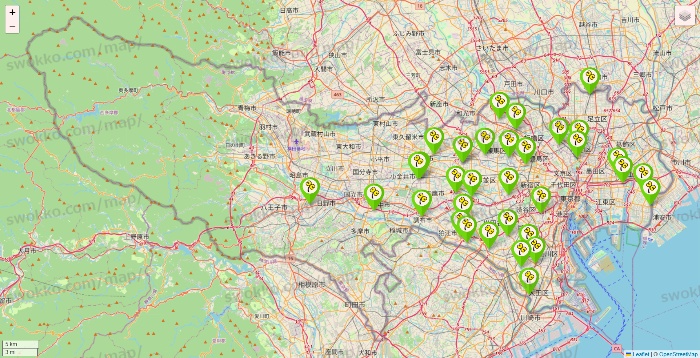 東京都のケア21の店舗地図