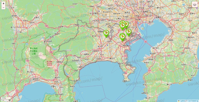 神奈川県のケア21の店舗地図