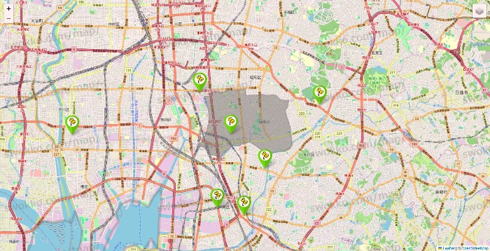 愛知県のケア21の施設地図