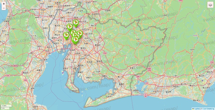 愛知県のケア21の店舗地図
