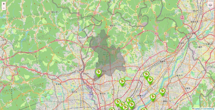 大阪府のケア21の施設地図