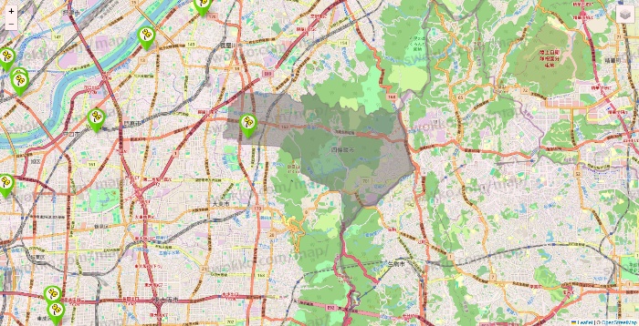 大阪府のケア21の施設地図