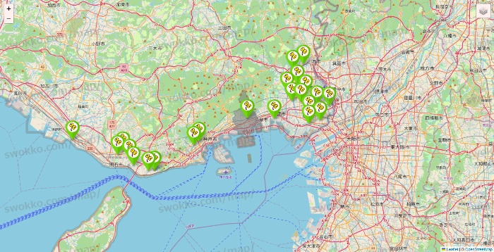 兵庫県のケア21の施設地図