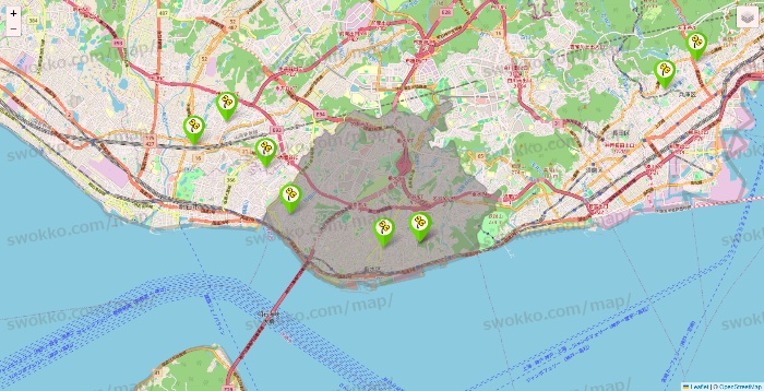 兵庫県のケア21の施設地図