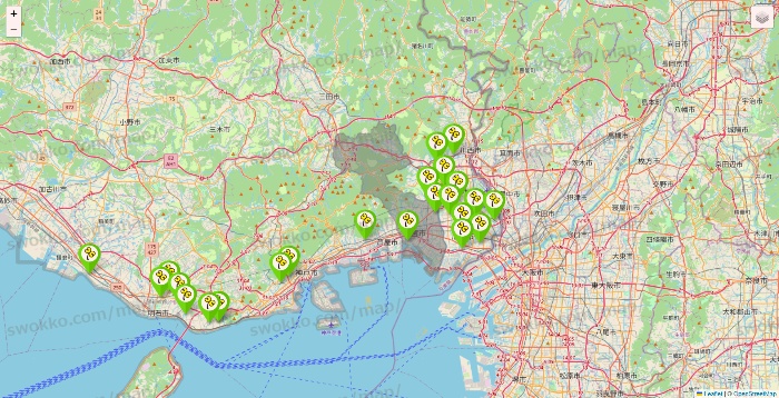 兵庫県のケア21の施設地図