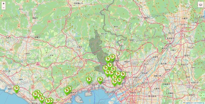 兵庫県のケア21の施設地図