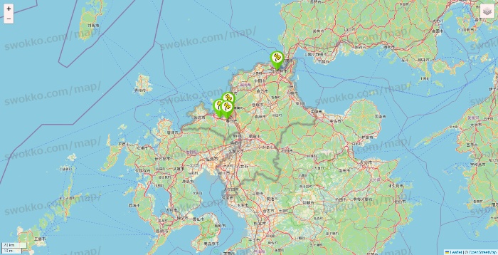 福岡県のケア21の店舗地図