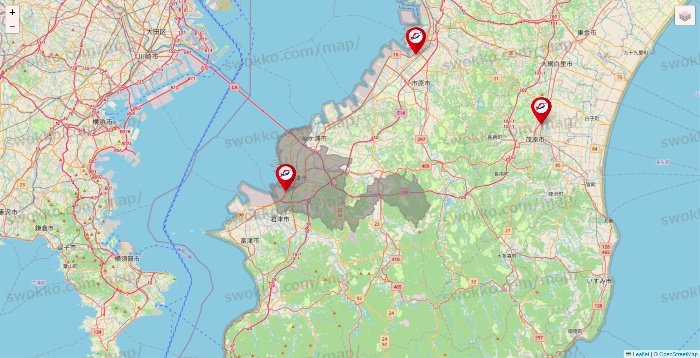 千葉県の釣具のキャスティングの店舗地図