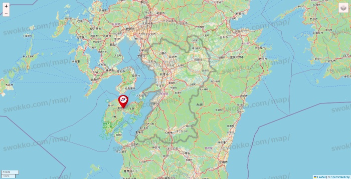 熊本県の釣具のキャスティングの店舗地図