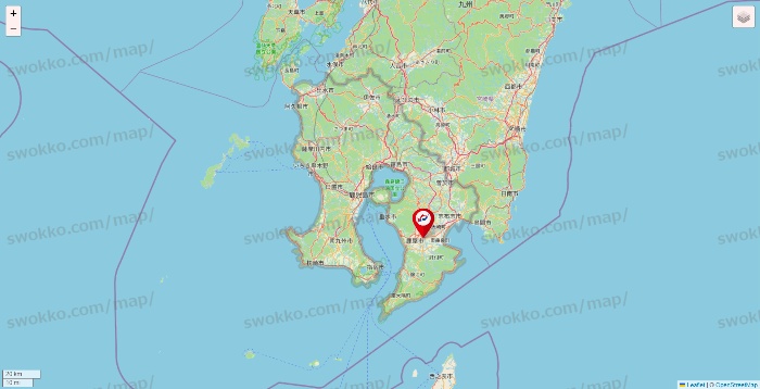 鹿児島県の釣具のキャスティングの店舗地図