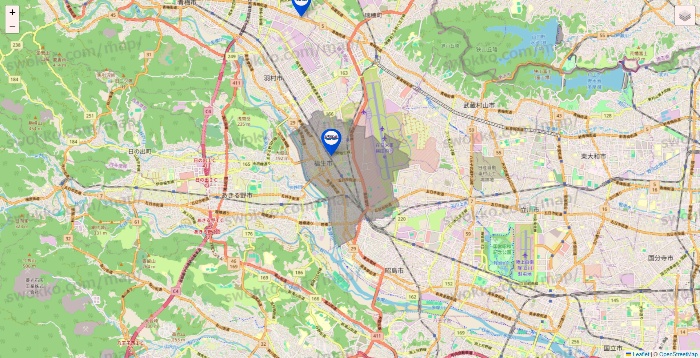 東京都のセントラルスポーツの店舗地図