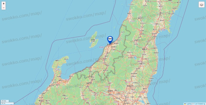 新潟県のセントラルスポーツの店舗地図