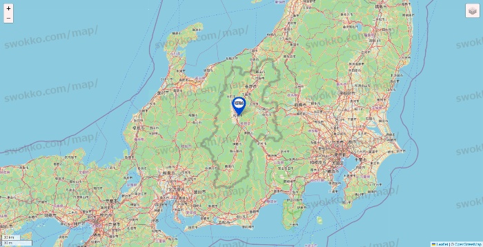 長野県のセントラルスポーツの店舗地図