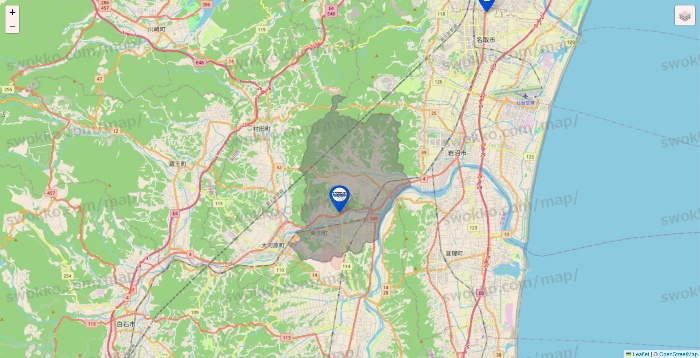 宮城県のセントラルスポーツの店舗地図