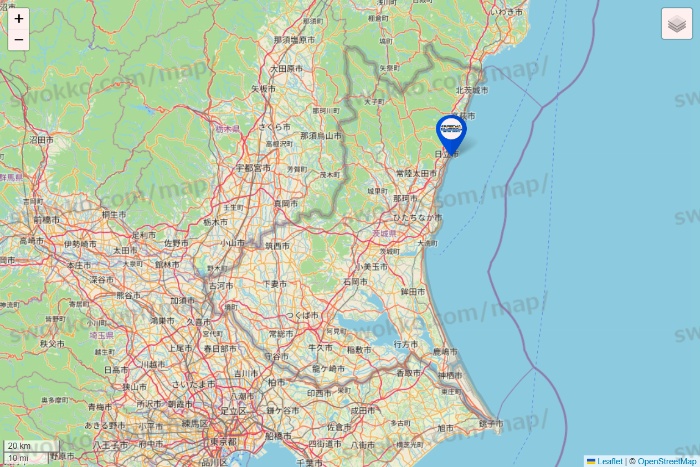 茨城県のセントラルスポーツの店舗地図