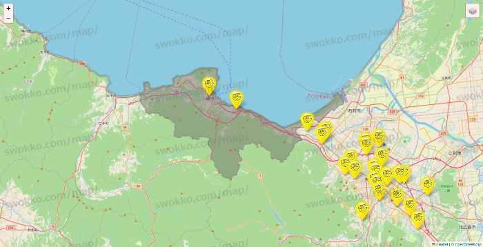 北海道のチョコザップの店舗地図