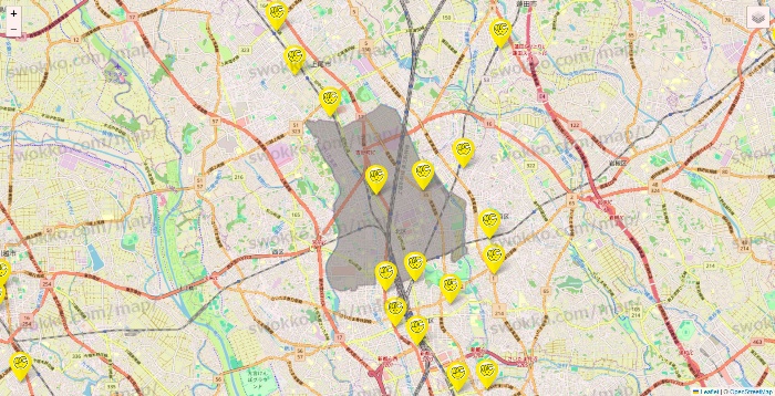 埼玉県のチョコザップの店舗地図