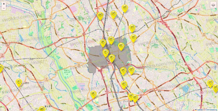 埼玉県のチョコザップの店舗地図