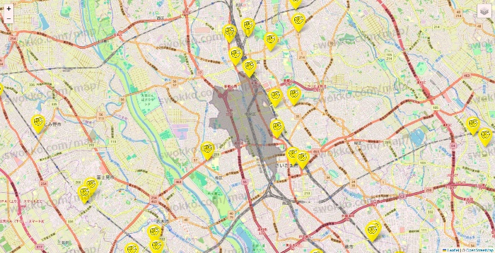 埼玉県のチョコザップの店舗地図