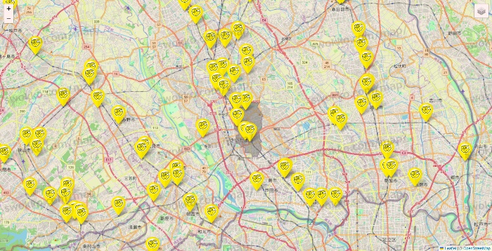 埼玉県のチョコザップの店舗地図