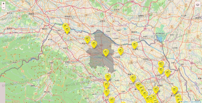 埼玉県のチョコザップの店舗地図