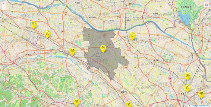埼玉県のチョコザップの店舗地図