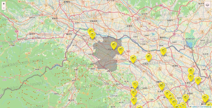 埼玉県のチョコザップの店舗地図