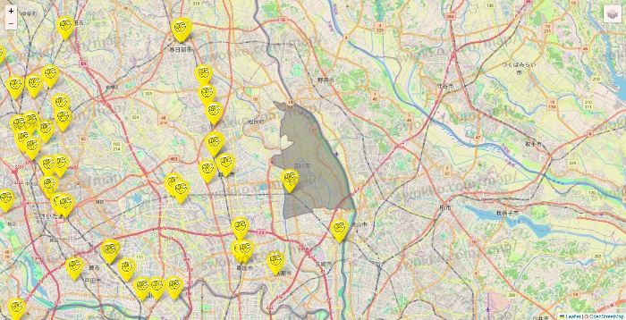 埼玉県のチョコザップの店舗地図