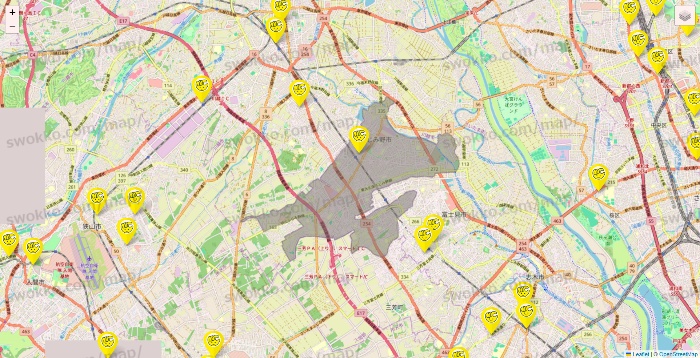 埼玉県のチョコザップの店舗地図
