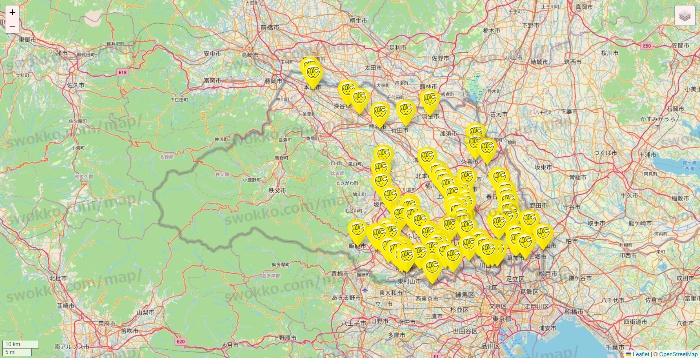 埼玉県のチョコザップの店舗地図