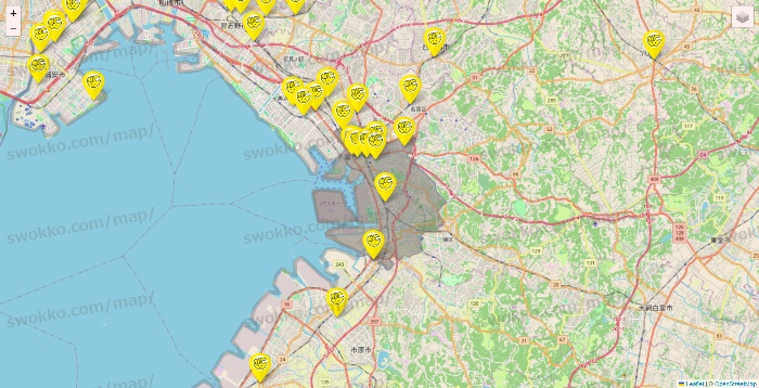 千葉県のチョコザップの店舗地図