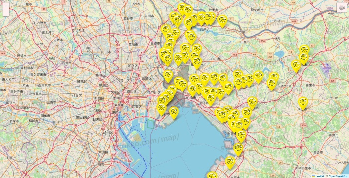 千葉県のチョコザップの店舗地図