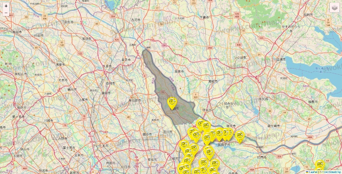 千葉県のチョコザップの店舗地図