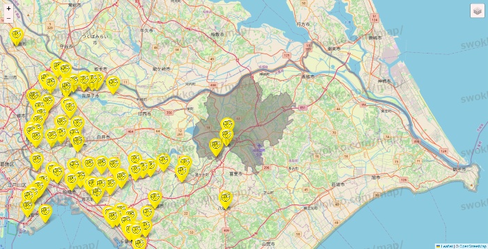 千葉県のチョコザップの店舗地図