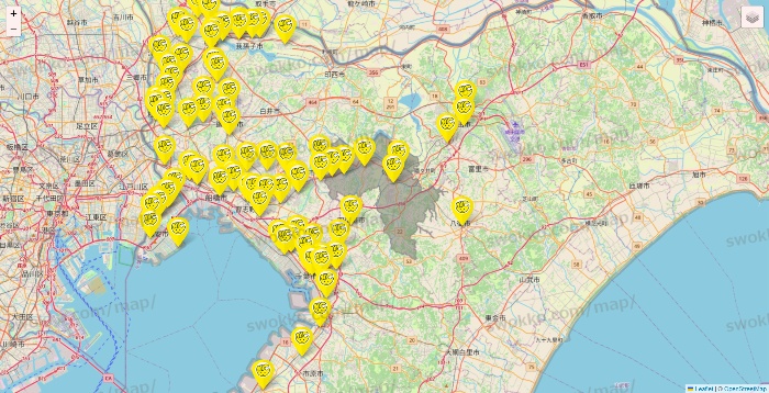 千葉県のチョコザップの店舗地図