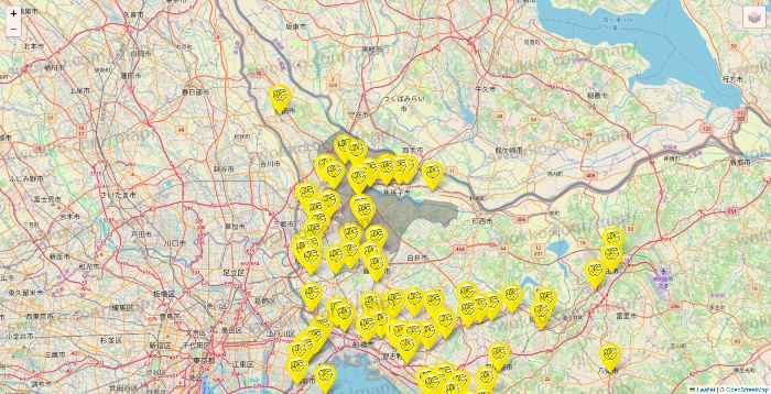 千葉県のチョコザップの店舗地図