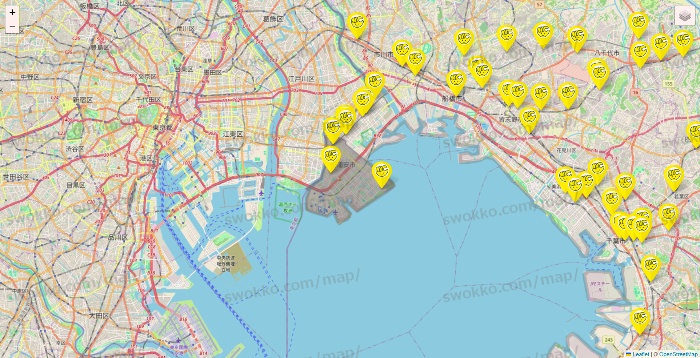 千葉県のチョコザップの店舗地図